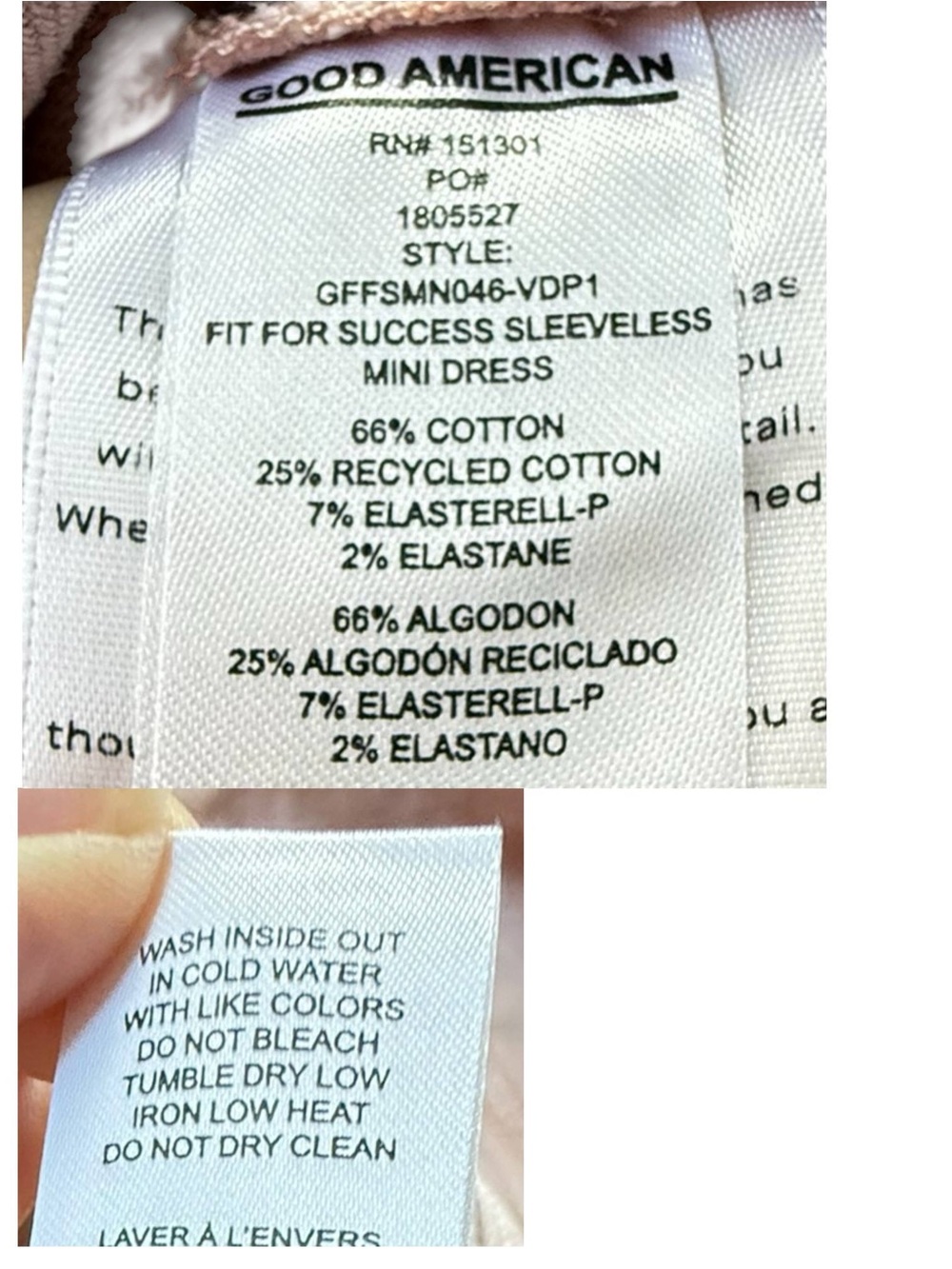 Good American Women Fit For Success Sleeveless Mini Dress Dusty Rose Size L - Picture 10 of 11